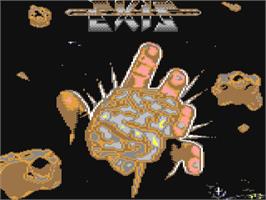Title screen of Exis - The Planet Far Away on the Commodore 64.
