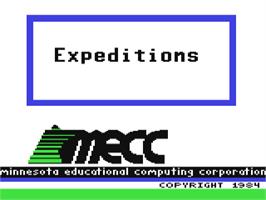 Title screen of Expeditions on the Commodore 64.