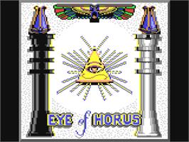 Title screen of Eye of Horus on the Commodore 64.