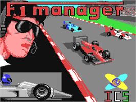 Title screen of F.1 Manager on the Commodore 64.