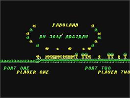 Title screen of Fabuland on the Commodore 64.