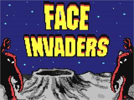 Title screen of Face Invaders on the Commodore 64.