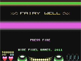 Title screen of Fairy Well on the Commodore 64.