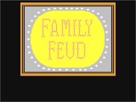 Title screen of Family Feud on the Commodore 64.