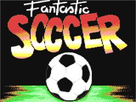 Title screen of Fantastic Soccer on the Commodore 64.