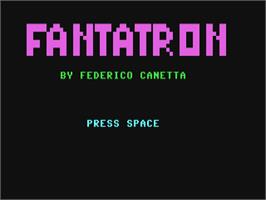 Title screen of Fantatron on the Commodore 64.