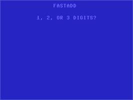Title screen of Fast Add on the Commodore 64.