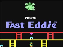 Title screen of Fast Eddie on the Commodore 64.