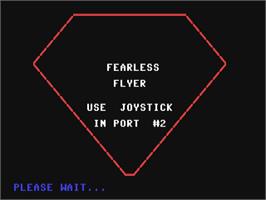 Title screen of Fearless Flyer on the Commodore 64.