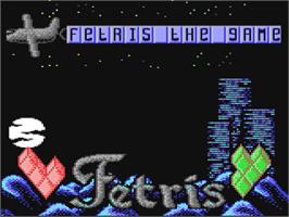 Title screen of Fetris on the Commodore 64.