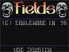 Title screen of Fields on the Commodore 64.