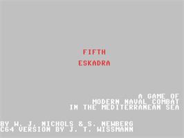 Title screen of Fifth Eskadra on the Commodore 64.