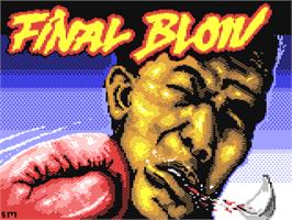 Title screen of Final Blow on the Commodore 64.