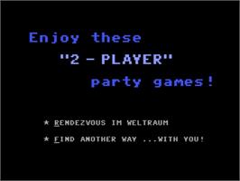 Title screen of Find Another Way! on the Commodore 64.
