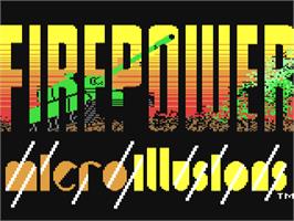 Title screen of Fire Power on the Commodore 64.