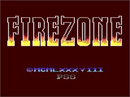 Title screen of Firezone on the Commodore 64.