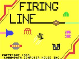 Title screen of Firing Line on the Commodore 64.