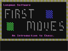 Title screen of First Moves on the Commodore 64.
