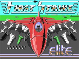 Title screen of First Strike on the Commodore 64.