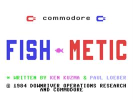 Title screen of Fish-metic on the Commodore 64.