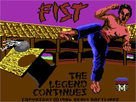 Title screen of Fist 2 - The Legend Continues on the Commodore 64.