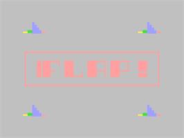 Title screen of Flap! on the Commodore 64.