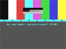 Title screen of Flashback! on the Commodore 64.