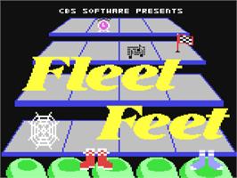 Title screen of Fleet Feet on the Commodore 64.