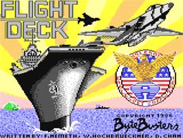 Title screen of Flight Deck on the Commodore 64.