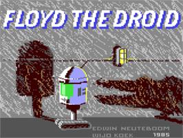 Title screen of Floyd The Droid on the Commodore 64.
