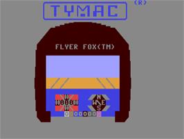 Title screen of Flyer Fox on the Commodore 64.