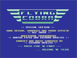 Title screen of Flying Cobra - Special Edition on the Commodore 64.