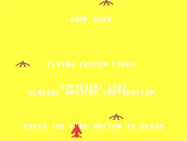 Title screen of Flying Falcon Fight on the Commodore 64.