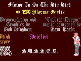 Title screen of Flying In On The Big Bird on the Commodore 64.
