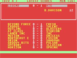 Title screen of Football Director 2 on the Commodore 64.