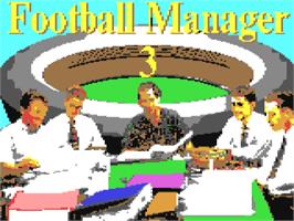 Title screen of Football Manager 3 on the Commodore 64.