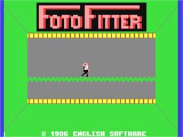 Title screen of Foto Fitter on the Commodore 64.