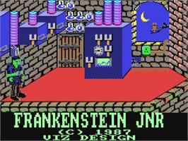 Title screen of Frankenstein Jnr. on the Commodore 64.