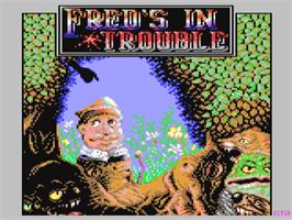 Title screen of Fred's In Troubles on the Commodore 64.
