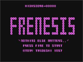 Title screen of Frenesis on the Commodore 64.