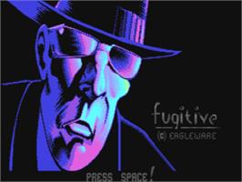 Title screen of Fugitive on the Commodore 64.