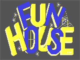 Title screen of Fun House (1989) on the Commodore 64.