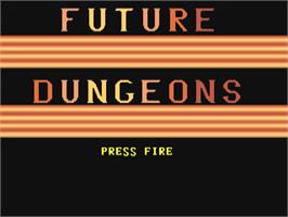 Title screen of Future Dungeons on the Commodore 64.