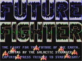 Title screen of Future Fighter on the Commodore 64.