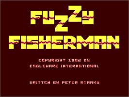Title screen of Fuzzy Fisherman on the Commodore 64.