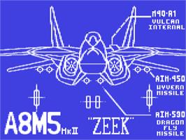 Title screen of G-loc R360 on the Commodore 64.