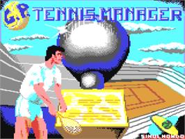 Title screen of G.P. Tennis Manager on the Commodore 64.