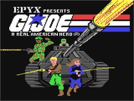 Title screen of G.i. Joe - A Real American Hero on the Commodore 64.