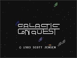 Title screen of Galactic Conquest (Phuturesoft) on the Commodore 64.