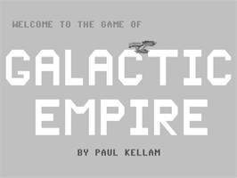 Title screen of Galactic Empire on the Commodore 64.